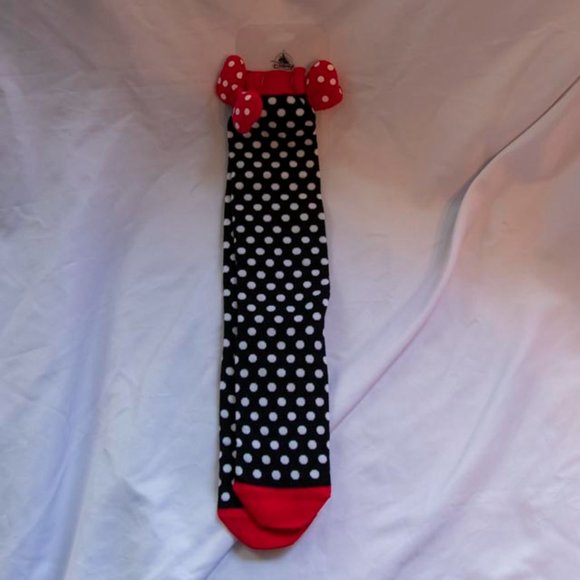 Disney Parks Minnie Mouse Polka Dot Adult Socks